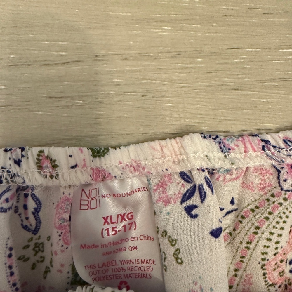 Pink and Purple Paisley Off the Shoulder Peasant Floral Print Top - Picture 6 of 7